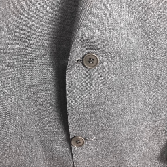CANALI blazer sportcoat men's 40R giacca uomo gray 2 button wool solid - Picture 6 of 14